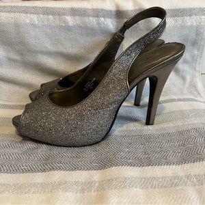 Gray glitter heels size 9 1/2